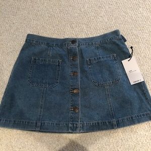 Forever 21 Button Down Denim Mini Skirt